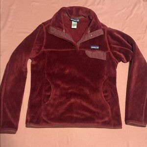 Women’s Patagonia Polartec Brick Red Fleece Pullover